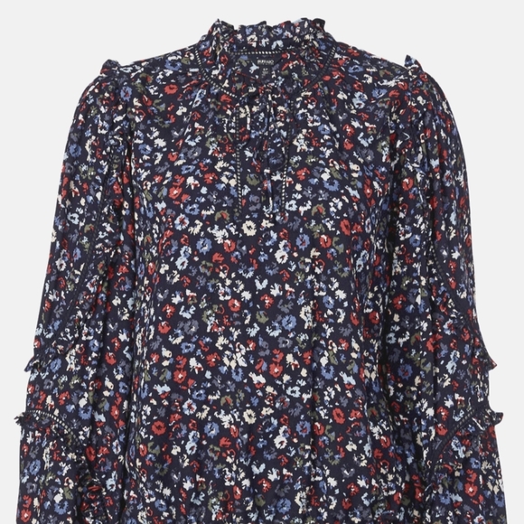 Adeline Neck Tie Blouse - Picture 1 of 3